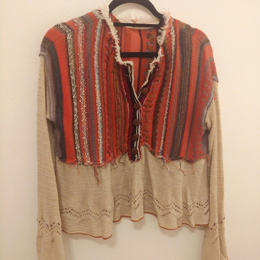 Free people small cropped sweater